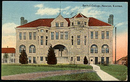 [image: Bethel College, Newton, KS: 1918 postcard]