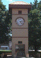 [photo: 40-foot 1919 Columbus square clock tower.]